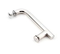 Opatiny Tirador de puerta de ducha de acero inoxidable con acabado cromado de 145 mm en el centro del agujero para puertas de cristal