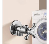 Opatiny Válvula angular de latón para agua caliente y fría, válvula de parada triangular con volante, accesorio de fontanería de cobre completo para baño, cocina, lavandería