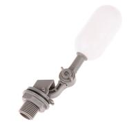 Opatiny Válvula de bola flotante para tanque de agua de 20 mm, válvula de cierre roscada DN15/DN20, sello de plástico ABS EPDM, flotador de polietileno, 20 cm de longitud, color blanco