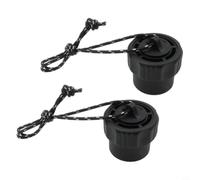 Opatiny Válvula de tanque de buceo negro 5/8-14NPS para conector DIN con cuerda reflectante, juego de 2 (cuerda reflectante)
