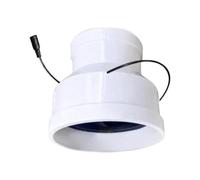 Opatiny Ventilador de conducto de alta velocidad, 12 V, 75 mm-110 mm, escape de 1980 rpm, ventilación para campana extractora de techo de cocina, circulación de aire de PVC, 11 x 11 x 7,5 cm