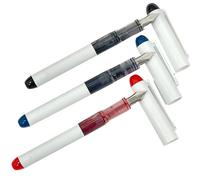 OPAX51 [3 UNIDADES Conjunto Set de 3 plumas estilográficas deshechables de color negro rojo y azul con clip 51CH154