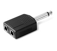 OPAX51 Adaptador Divisor Duplicador Splitter de Audio Mono, 6,35mm Jack Plug Macho a 2X 6,35mm Hembra, Compatible con Guitarra, Micrófono, Amplificador y Consola de Sonido 51CH085_1