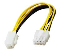 OPAX51 Cable Adaptador de Alimentación ATX EPS 12V, 4 Pines a 8 Pines, 10 cm, Convertidor para Fuente de Alimentación y gráfica 51CH094
