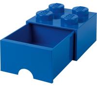 Ladrillo de almacenamiento azul de 4 espigas con cajón