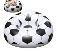 Opblaasbare Stoelen - Voetbalthema Snel Opblaasbank | Opblaasbare Campingstoel, Zorgt Voor Een Snelle Montage, Waardoor Het Eenvoudig Is Om Buiten Te Kamperen Festival Woonkamer Loungen Zwembad Achter