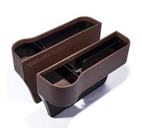 OPBVXQ 2 Piezas Relleno de Espacio Asiento de Coche para Toyota Vios AC100 2022 2023 2024 2025, Organizador de Huecos de Asiento de Coche, Organizador de Cuero Multifuncional de Consola,B Brown