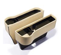 OPBVXQ 2 Piezas Relleno de Espacio Asiento de Coche para Toyota Vios AC100 2022 2023 2024 2025, Organizador de Huecos de Asiento de Coche, Organizador de Cuero Multifuncional de Consola,C Beige