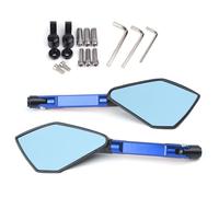 OPBVXQ Espejos Retrovisores Motocicleta para Honda CRF300L CRF300 L CRF 300 L 300L, Espejo Retrovisor ala de Viento, Espejos Laterales Ajustables y Giratorios, Retrovisores Laterales,C Blue