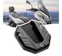 OPBVXQ Extensor Caballete Lateral Moto para Honda VFR800X VFR 800 X Crossrunner, Almohadilla Pata de Cabra para Motocicleta, Placa de Apoyo Antideslizante en Aluminio Soporte Lateral,A Black