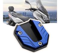 OPBVXQ Extensor Caballete Lateral Moto para Piaggio Beverly 350 ABS ASR 2020, Almohadilla Pata de Cabra para Motocicleta, Placa de Apoyo Antideslizante en Aluminio Soporte Lateral,C Blue