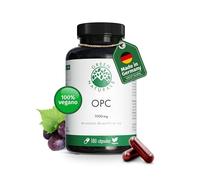 OPC - Altamente dosificado: 1250mg de extracto de semilla de uva con 1000mg de OPC por dosis diaria - Vegano - sin aditivos - Green Naturals®