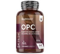 OPC Extracto de Semilla de Uva - 240 Cápsulas Veganas, Aporta 95% de OPC Puro - 1000 mg de Concentrado de la Uva Roja Francesa para 8 Meses de Suministro