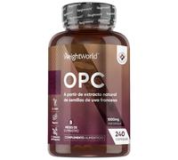 Extracto de Semilla de Uva OPC 1000 mg - 240 cápsulas veganas - Potente Fuente Vegetal con 95 % de Proantocianidinas