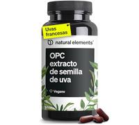 OPC extracto de semilla de uva - 90 Cápsulas de alta dosis veganas - Suministro para 3 meses - Fuente antioxidante natural OPC de uvas francesas - Probado en laboratorio en Alemania