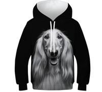 OPCALIS Sudadera con Capucha Golden Retriever Niños Hoodie Mascota 3D Printed Sweatshirt Long Sleeve Casual Mit Bolsillo 8-10Y