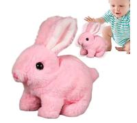 Opdestn Bunny - Easter My Realistic Bunny Toy, Conejo de Peluche electrónico Pascua, Conejo de Felpa de Caminar, Conejo de Peluche electrónico Interactivo, Juguetes de Conejo Interactivos