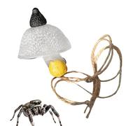 Opdestn Decoración para Terrario de Araña Saltadora, Decoración Magnética De Seta para Terrario De Reptiles, Ornamento para Hábitat De Arañas Saltarinas, para Hábitat Acuario Juego Escalada Descanso