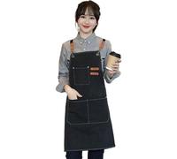 Opdestn Delantal Chef Works | Delantales Para Camareras De Restaurante - Delantal de Lona con 3 Bolsillos y Bolsa Impermeable para Restaurante, Jardinería, Peluquería, Taller