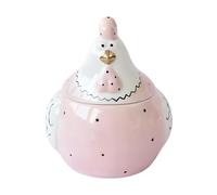 Opdestn Frasco de Cerámica | Caja Grande de Decoración de Gallina con Tapa | Contenedor de Café de Cerámica - Para Huevos Caramelos Joyería Tentempié Encimera De Cocina Estantería Sala De Estar