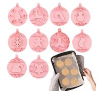 Opdestn Moldes para Galletas Navideñas - Molde para Hornear de Prensado Manual,Moldes para Formas de Galletas de Fiestas - Para Halloween, Pascua, Acción De Gracias, Otoño, Horneado, Niños,
