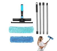 Opdestn Plumero Extensible - Plumero de Mango Largo con Tubo Alargador | Kit de Limpieza Reutilizable para Muebles Paredes Ventiladores Telarañas Interior Exterior