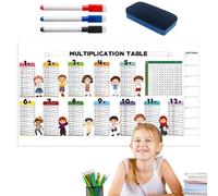 Opdestn Tabla de Multiplicar, Tableros Matemáticos De Borrado En Seco, Ayudas Educativas Adolescentes Preparación Exámenes Casa Escuela