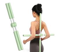 OPEIXSAYKOC Barra De Yoga,80 cm Corrector De Espalda Jorobas,Palos de Yoga para la Postura,Corrector de Postura,Barra de Ejercicios para el Cuello y la Espalda,Estiramiento Ajustable