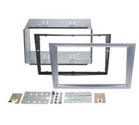 Opel Vectra C, Vivaro; Panel Radio Coche Marco de Plata Oscuro Doble Din 2-DIN