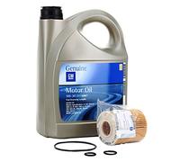 Opel Kit Filtro Aceite Motor GM General Motor Oil 5w30 5 litros Astra G, Astra H, Combo, Corsa C, MERIVA Motores Diesel 1.7CDTi Desde año 2003 al 2008