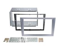 Opel Vectra C, Vivaro; Panel Radio Coche Marco de Plata Oscuro Doble Din 2-DIN