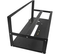 Open Air Mining Rig Frame 6/8 GPU, Mining Case Rack con Tira Antiestática, Acero Motherboard Bracket para ATX/Btx/Flex/Itx/Microatx, Ventilador 5 X 12cm (Solo Marco)