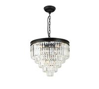 Open Design Artico lámpara colgante 3x8 W negro-transparente OR80001