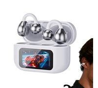 Open ear Wireless Earbuds, Ergonomic AI Earphones, Cordless Open ear Headphones with Secure Fit, Running Workout Gym Sports Fitness, Cycling Swimming Outdoor Use, Family Travel Vital