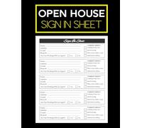 Open House Sign In Sheet: Visitor Information Forms | Track Leads, Contact Details & Buyer Intent | Ideal for Realtors, Property Showings, Real Estate Events & Client Follow-Up