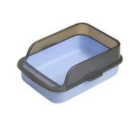 Open Litter Box, Leak Proof High Sided Cat Pan, Hygienic Odor Control Kitten Toilet, Easy to Clean Open Top Litter Tray, Sturdy, Spacious, for Home and Indoor Use