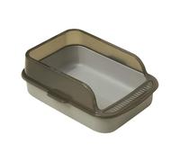 Open Litter Box, Leak Proof High Sided Cat Pan, Hygienic Odor Control Kitten Toilet, Easy to Clean Open Top Litter Tray, Sturdy, Spacious, for Home and Indoor Use