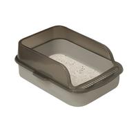 Open Litter Box, Odor Control Hygienic Cat Pan, 15.35x11.02x5.71 Inches, Leak-Proof High-Sided Litter Tray, Easy-Clean Pet Toilet, Non-Stick Outside for Maintenance, Indoor, Cats