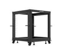 Open Rack 19 12u 600x600-1100 ajustable negro OR01-6112-B