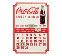 Open Road Brands - Calendario de Coca-Cola con placa de metal en relieve