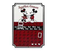 Open Road Brands Calendario de Mickey Mouse y Minnie de Disney - Cartel de calendario de metal con imanes para dormitorio de niños, sala de juegos u oficina