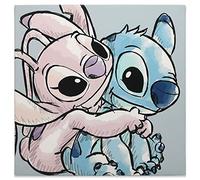 Open Road Brands Disney Lilo y Stitch con galería de ángeles para decoración de pared en lienzo con grabado encantador, arte de pared para decoración del hogar