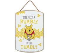 Open Road Brands Disney Winnie the Pooh Rumbly in My Tumbly Hanging Wood Wall D cor Adorable Winnie the Pooh for Kitchen or K