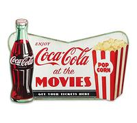 Open Road Brands Letrero de película Coca-Cola, decoración de pared de película de Coca-Cola vintage para sala de teatro, sótano o sala de estar