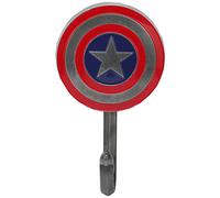 Open Road Brands Marvel Captain America Shield - Gancho de pared de hierro fundido para abrigos, chaquetas, llaves y más