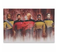 Open Road Brands Star Trek The Next Generation Characters Gallery Wrapped Canvas Wall Decor Vintage Star Trek Wall Art for Ho
