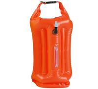 Open Water Bladder - Tow Float, with Dry Compartment, Indicator for Coastal Miles, Swimming Gear, Fluorescent Tracking Device for Shoreline Snorkeling