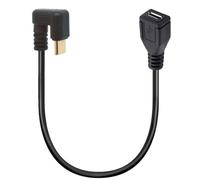 OpenII Cable micro USB a tipo C, adaptador USB C macho a micro B hembra en ángulo de 90 grados para MacBook Pro, portátil, dispositivos Android (USB C/tipo C de 180 grados)