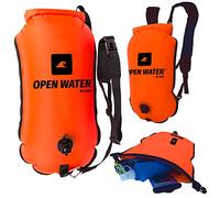 OPENWATER aufblasbare Schwimmboje und 3-in-1-Rucksack - große Boje mit Trockentasche für Dinge 28L - Triathlonboje