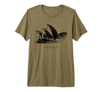Ópera de Sídney Vintage Skyline Sydney Opera House Australia Camiseta Premium
